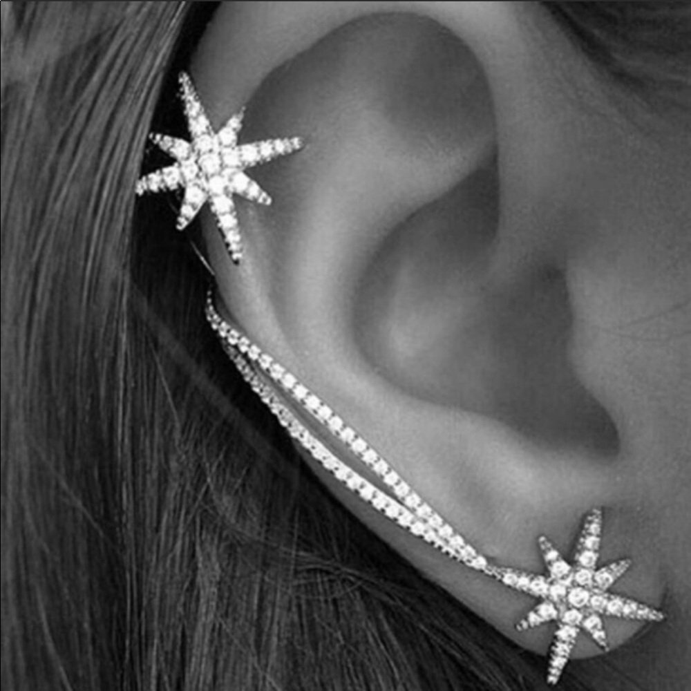 Star earring cuff ear climber✨